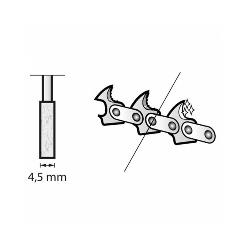 Meule d'affûtage de chaîne de tronçonneuse 4,5mm DREMEL (x3) - Image 2
