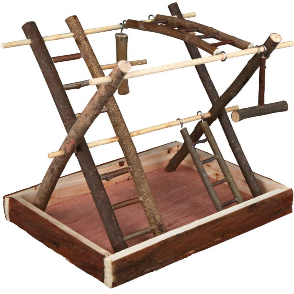 Plateau de jeux en bois, pour canaris et perruches. - Imagen 1