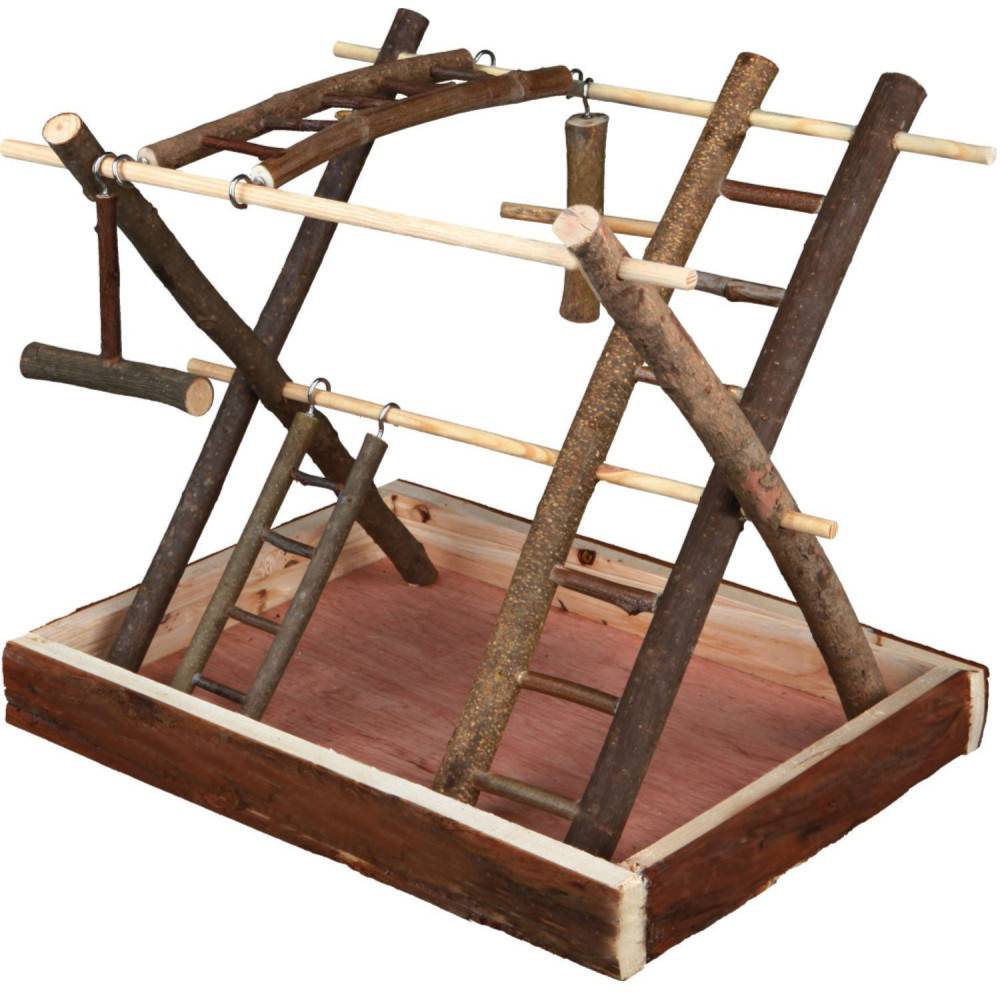 Plateau de jeux en bois, pour canaris et perruches. - Imagen 4