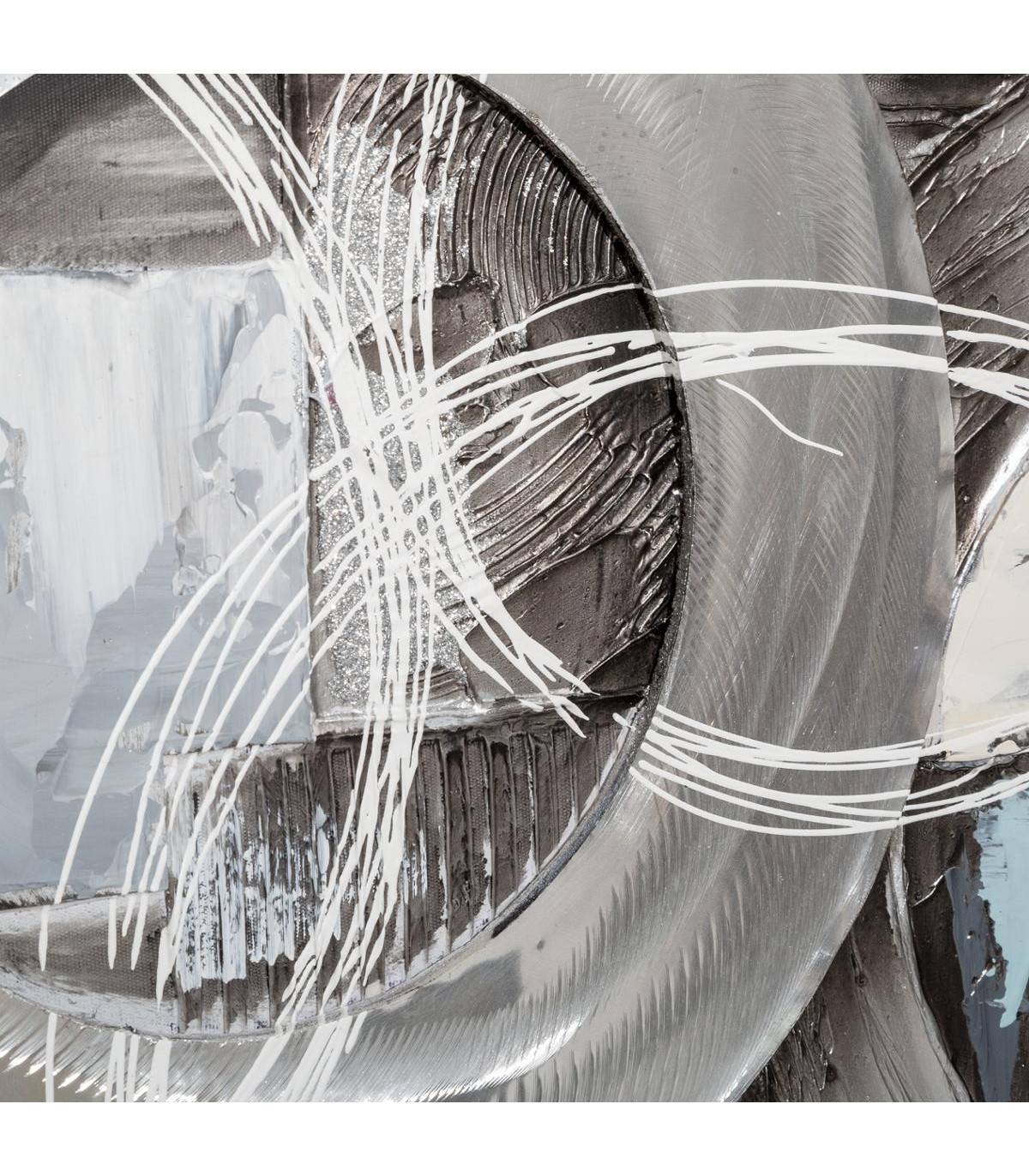 Tableau Toile murale Peinture en relief Abstrait 78 x 78 cm - Image 2