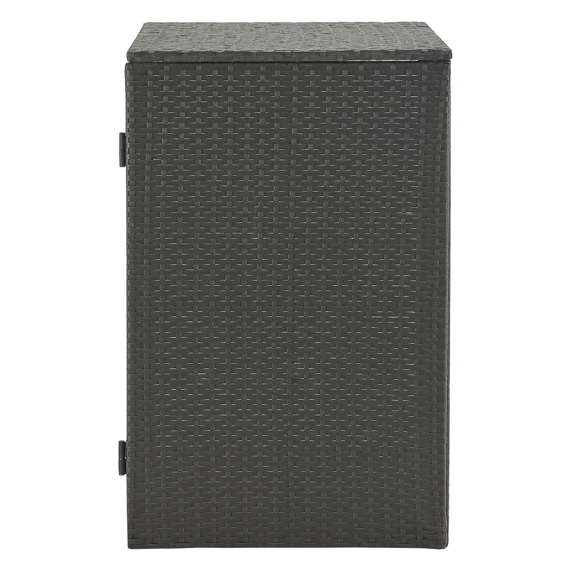 Cache poubelle Widnau pour 1 conteneur avec revêtement polyrotin 109 x 70 x 78 cm en.casa - Imagen 5