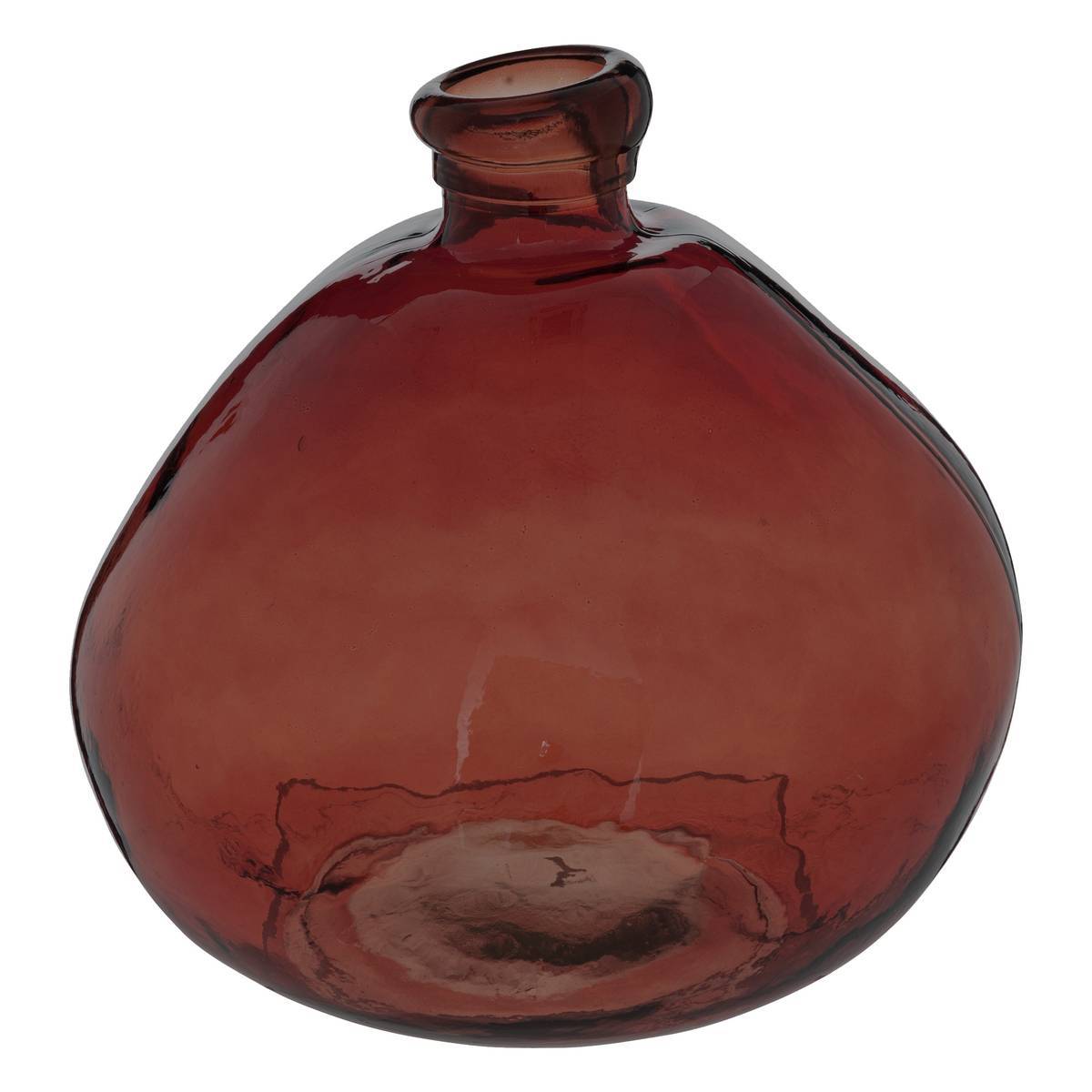 Atmosphera - Vase rond "Uly" en verre recyclé D33cm ambre - Atmosphera Créateur d'intérieur - Imagen 2