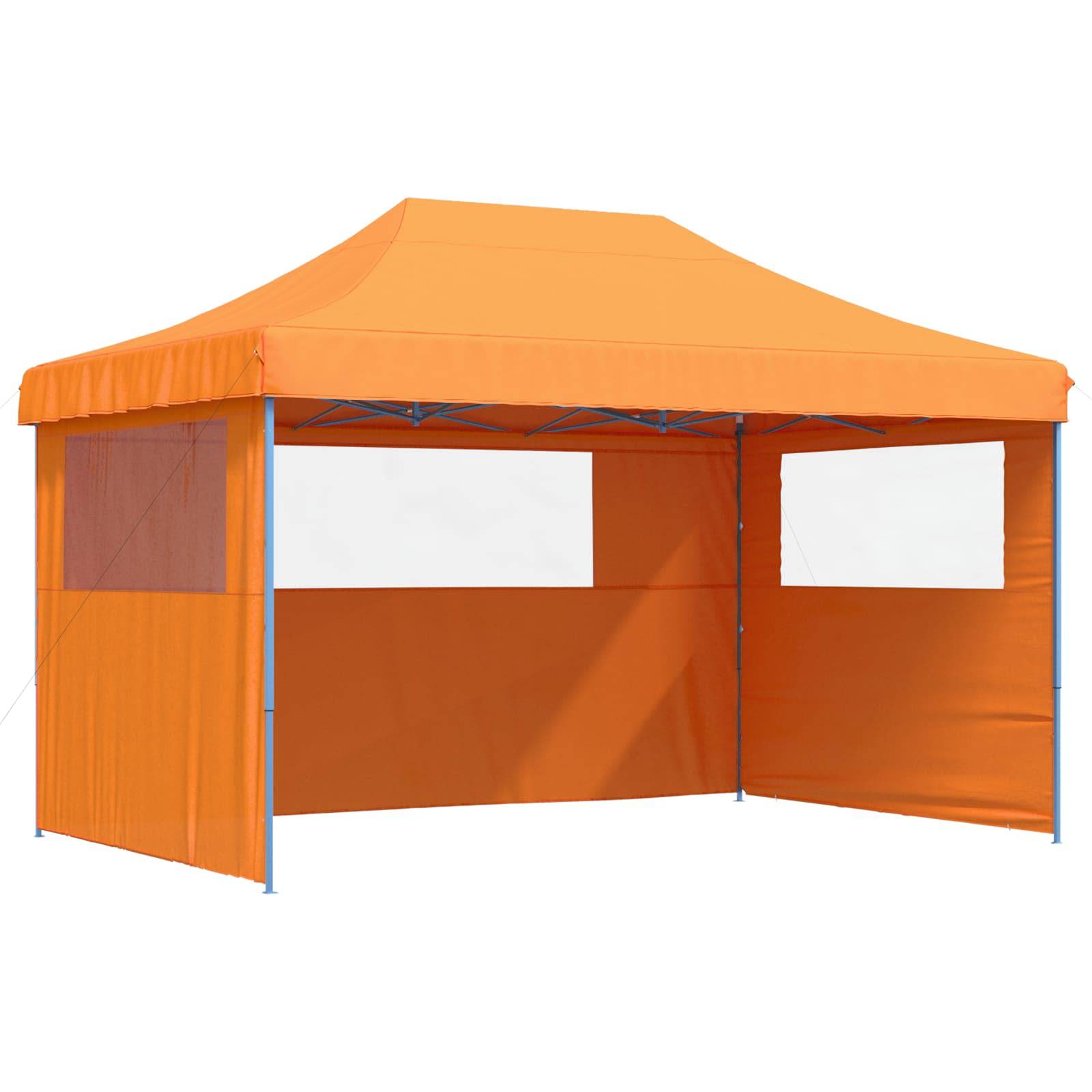ComfortXL - Tente de réception pliable acier jardin grand format fenêtres 4x3m orange - ComfortXL Outdoor Living - Image 2