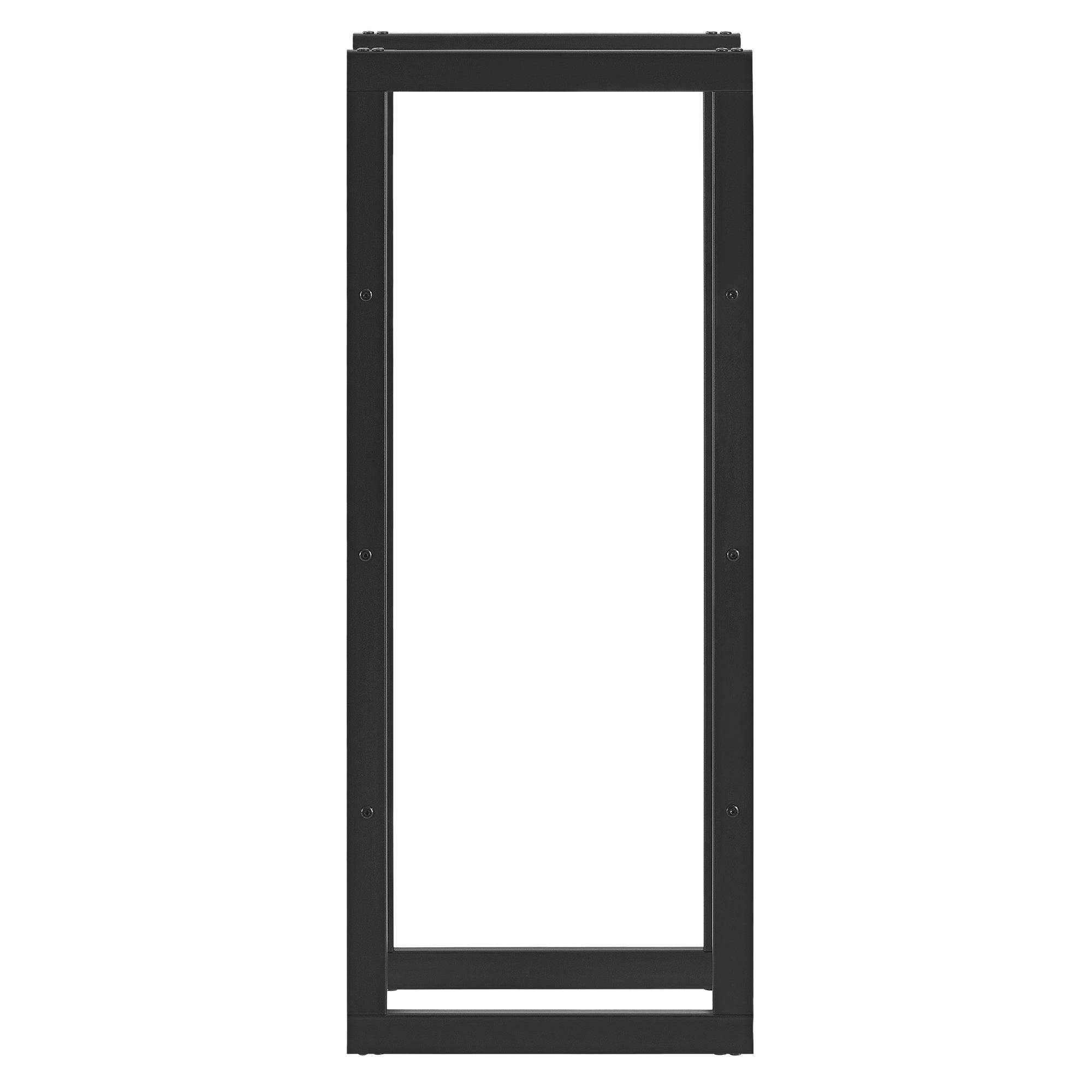 Helloshop26 - Porte-bûches robuste range-bûches solide support pour bois de chauffage rangement efficace pour intérieur extérieur acier laqué 40 x 100 x 25 cm noir - Imagen 2
