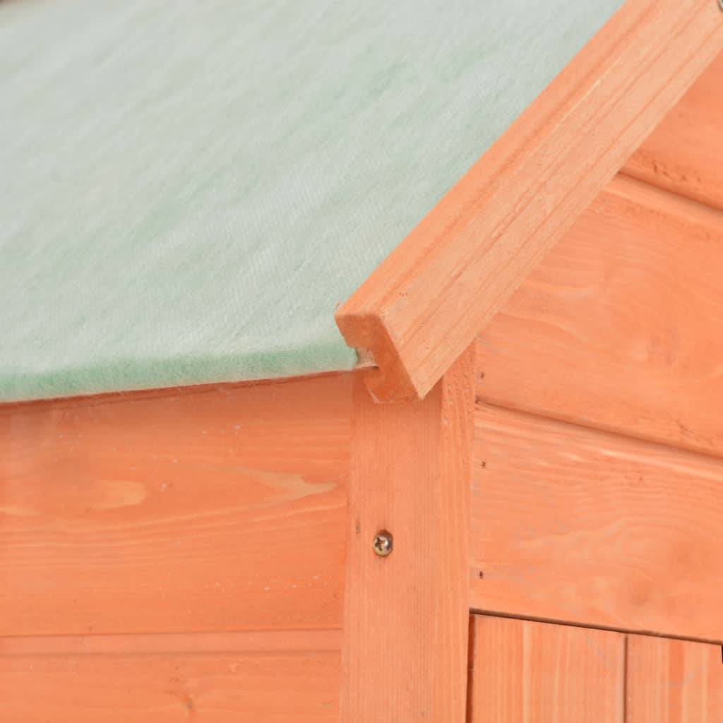 Helloshop26 - Abri de jardin cabane cabanon maison de stockage remise extérieur hangar outils robuste 71 x 60 x 213 cm Bois marron - Imagen 8