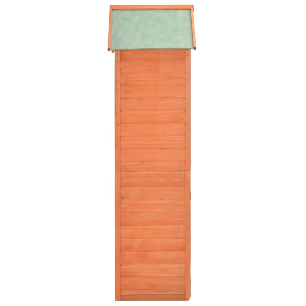 Helloshop26 - Abri de jardin cabane cabanon maison de stockage remise extérieur hangar outils robuste 71 x 60 x 213 cm Bois marron - Imagen 5