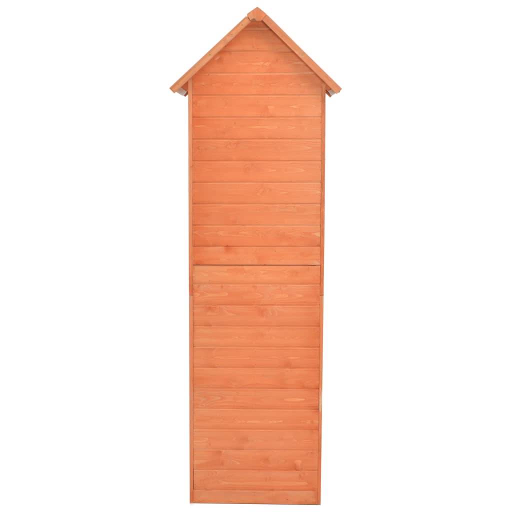 Helloshop26 - Abri de jardin cabane cabanon maison de stockage remise extérieur hangar outils robuste 71 x 60 x 213 cm Bois marron - Imagen 6