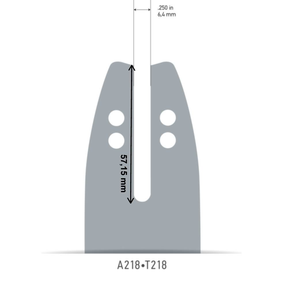 Oregon - Guide tronçonneuse OREGON 25 cm, pas 3/8", jauge 1,1mm, 39 maillons Single rivet - 104MLEA218 - Image 2