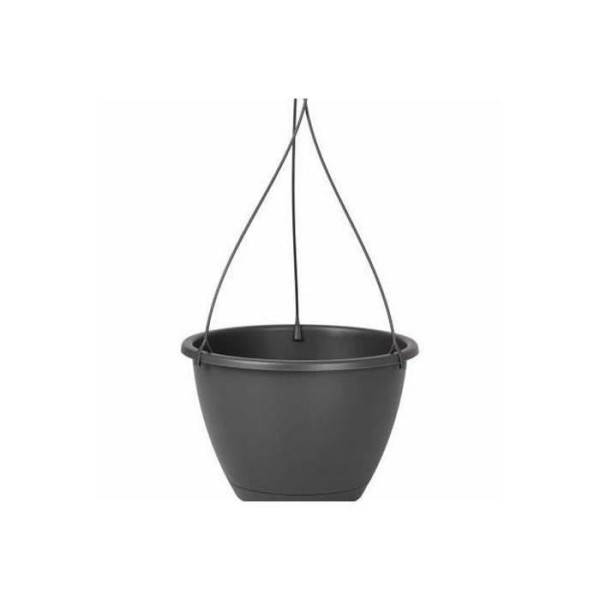 Artevasi - Artevasi Pot De Fleurs Suspendu Algarve - 8 L - 31 X 31 X 20,5 Cm - Gris Anthracite - Imagen 2