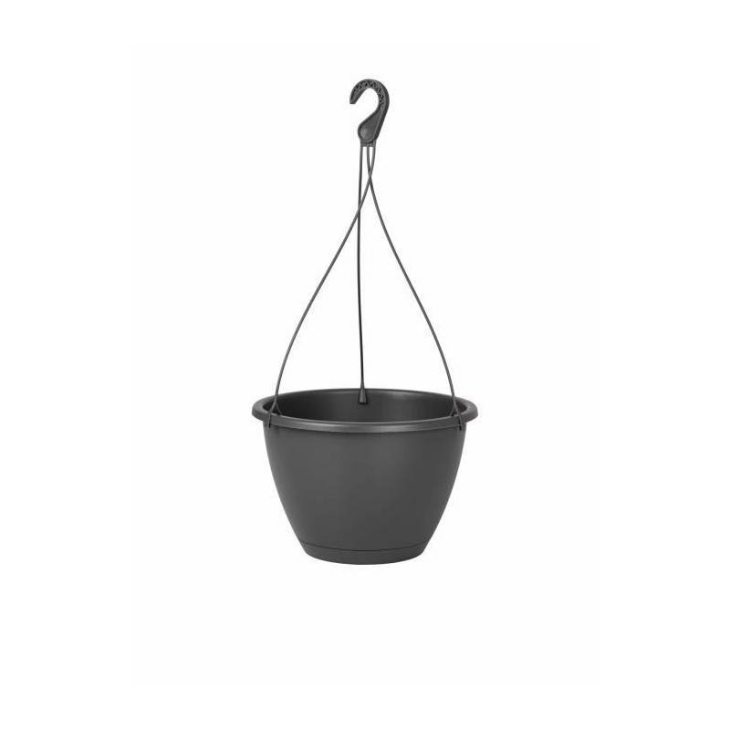 Artevasi - Artevasi Pot De Fleurs Suspendu Algarve - 8 L - 31 X 31 X 20,5 Cm - Gris Anthracite - Imagen 1