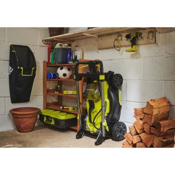 RYOBI - Tondeuse poussée 18V Brushless - Ø coupe 40 cm - ramassage et mulching - vendue sans batterie ni chargeur - RY18LMX40C - Image 2