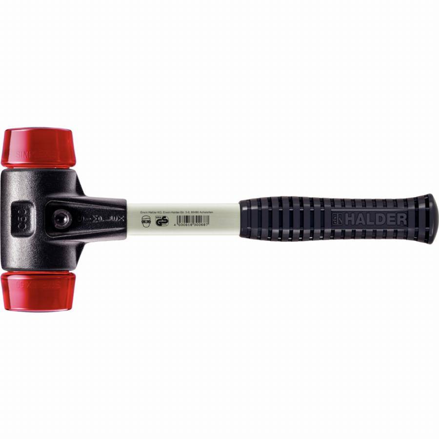 Maillet HALDER SIMPLEX Plastique avec boîtier en fonte malléable renforcée et manche en fibre de verre - D=50 mm - 3706.050