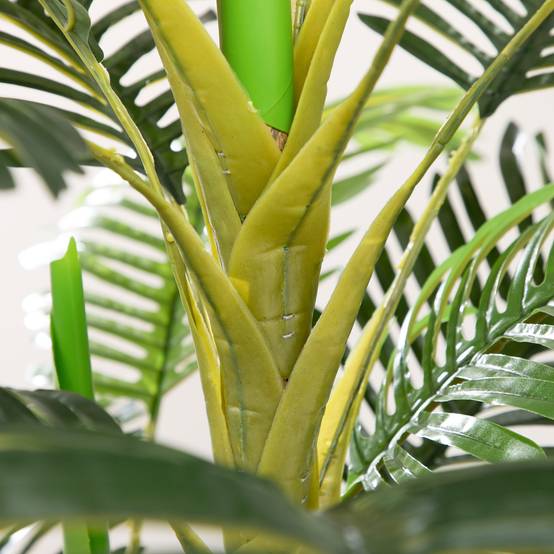 Palmier areca artificiel arbre artificiel hauteur 190 cm avec 30 grandes feuilles en plastique pot inclus - Image 10