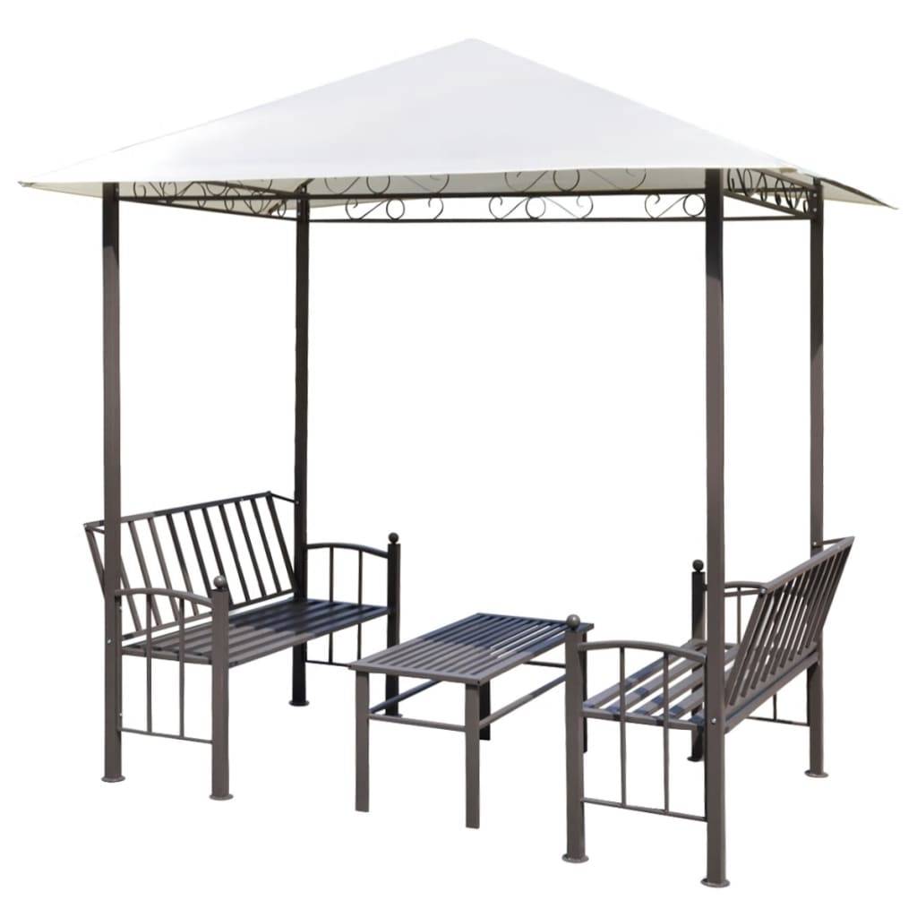 Vidaxl - Pavillon de jardin avec table et bancs 2,5 x 1,5 x 2,4 m 3,8 m² vidaXL 43218 - Imagen 2