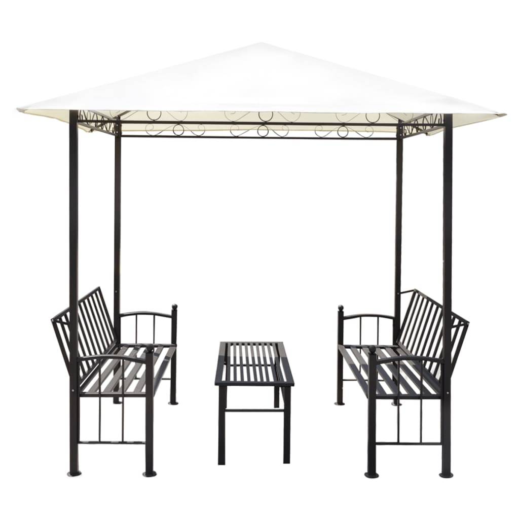 Vidaxl - Pavillon de jardin avec table et bancs 2,5 x 1,5 x 2,4 m 3,8 m² vidaXL 43218 - Imagen 7