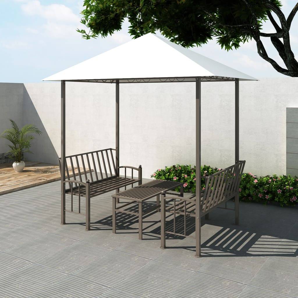 Vidaxl - Pavillon de jardin avec table et bancs 2,5 x 1,5 x 2,4 m 3,8 m² vidaXL 43218 - Imagen 1