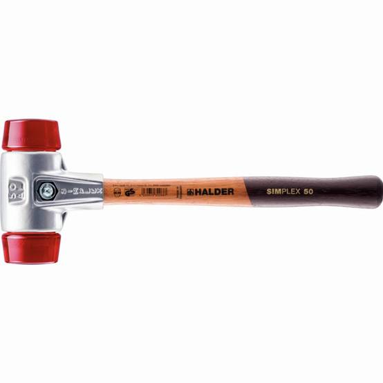 Maillet HALDER SIMPLEX Plastique avec boîtier en aluminium et manche en bois - D=40 mm - 3106.040