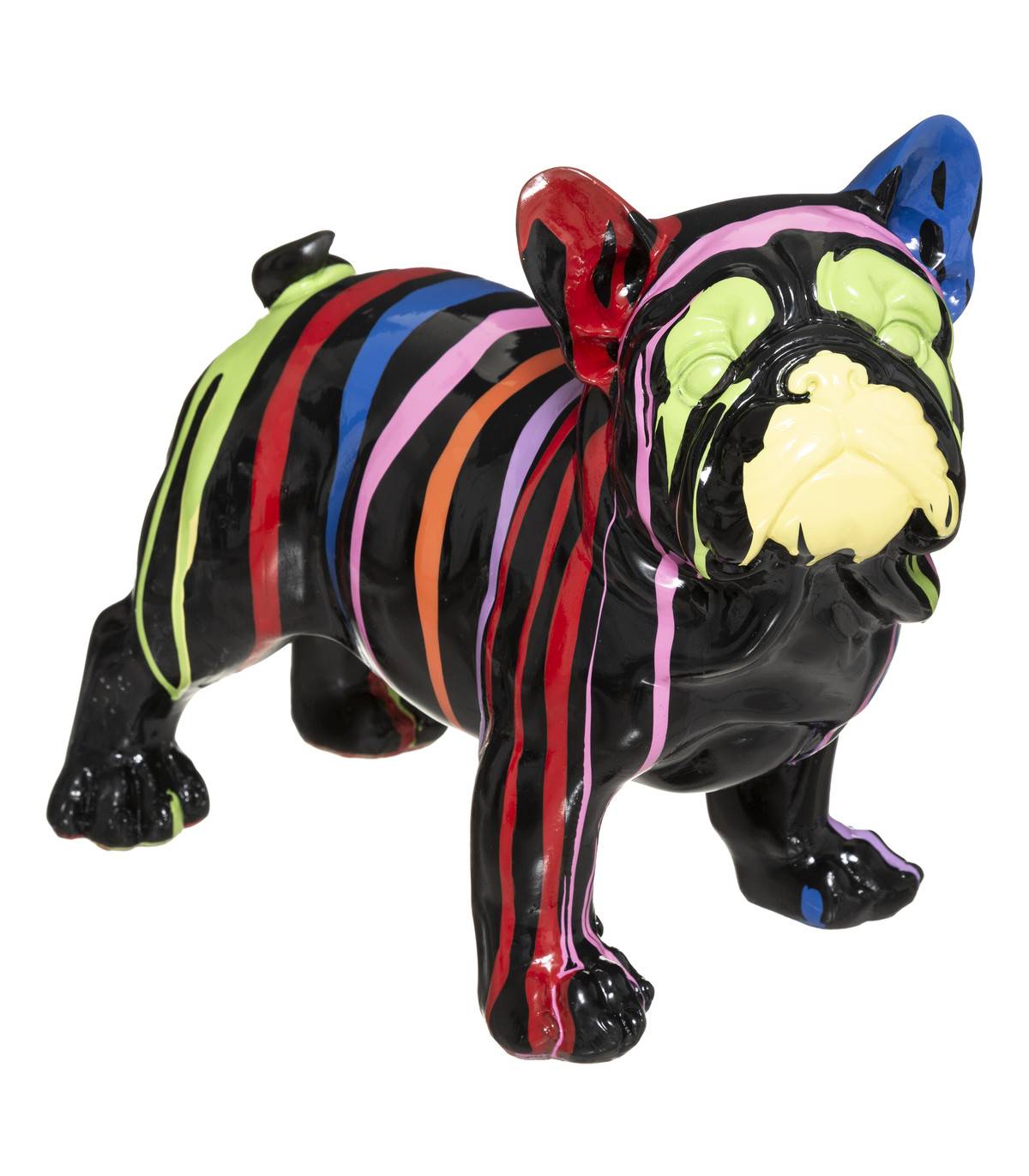 Chien décoratif en résine Noire et peint Trash L 34 cm - Imagen 1