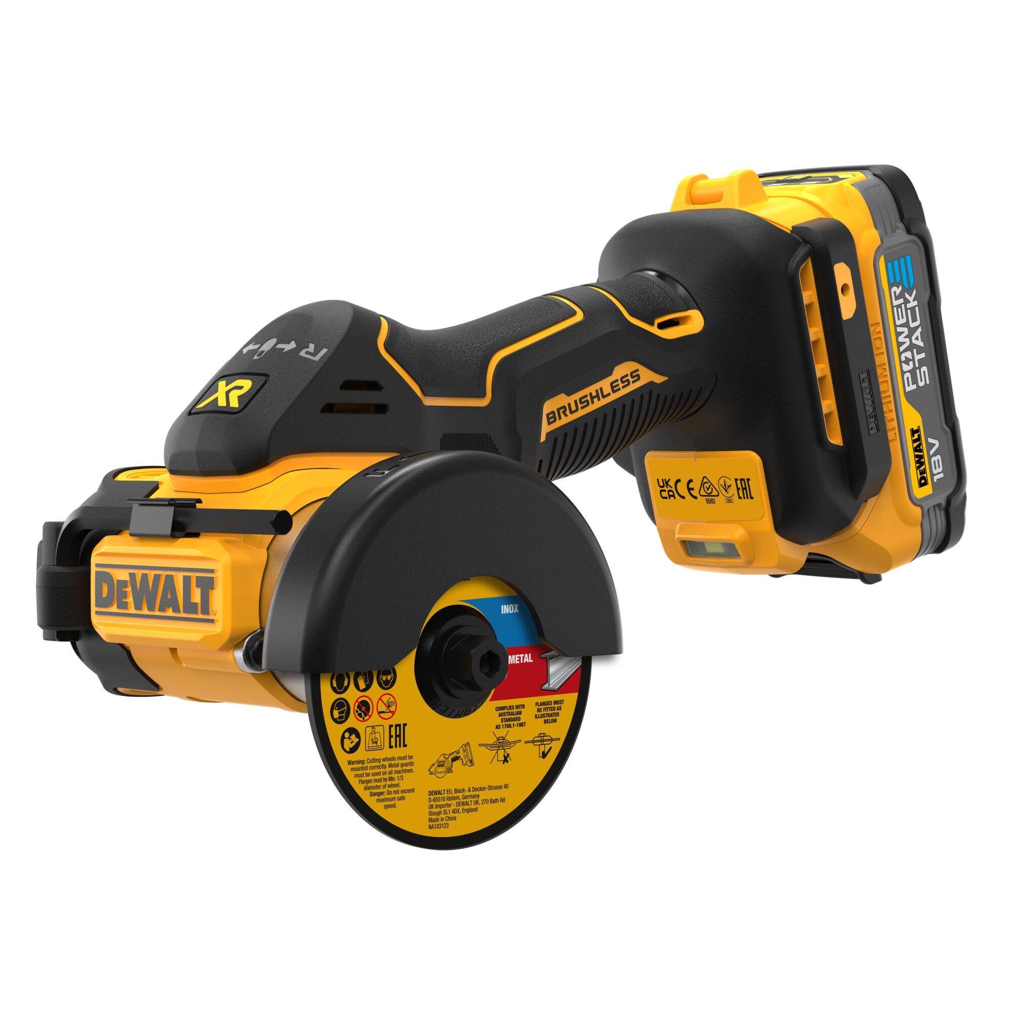 Dewalt - Meuleuse XR 18V 76mm + 2 batteries 1,7 Ah + chargeur + coffret TSTAK - DEWALT - DCS438E2T-QW - Imagen 3