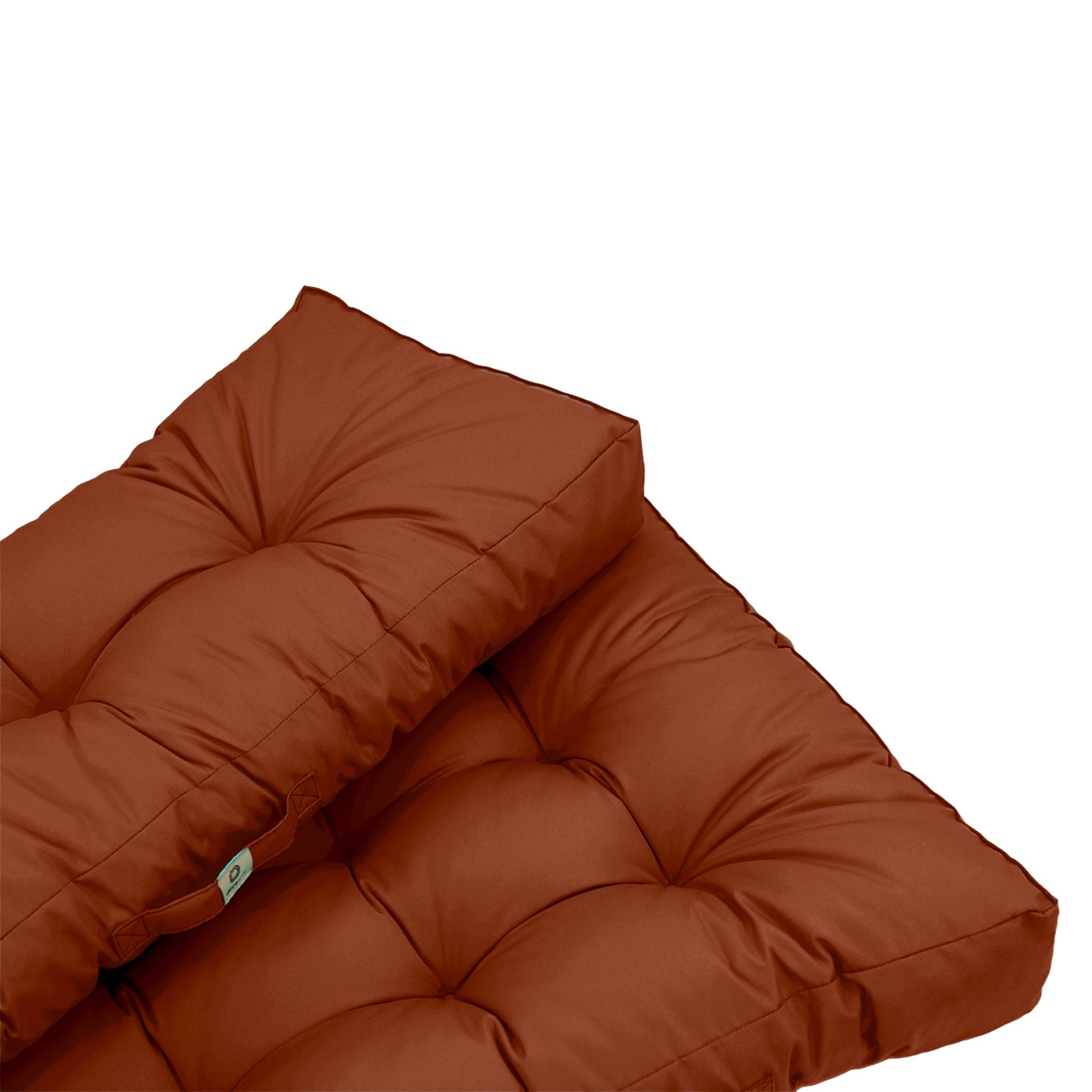 Coussins matelas pour palette 120X80X20 en polyester terracotta - Déco arts - Image 6