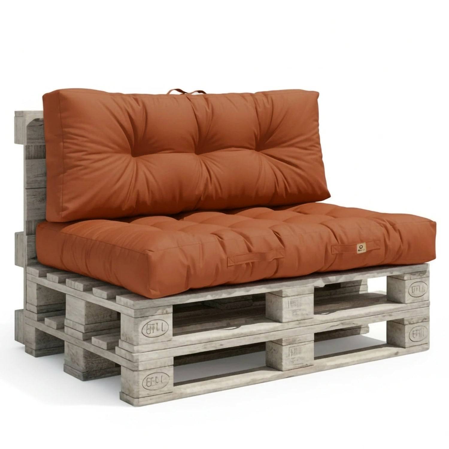 Coussins matelas pour palette 120X80X20 en polyester terracotta - Déco arts - Image 1