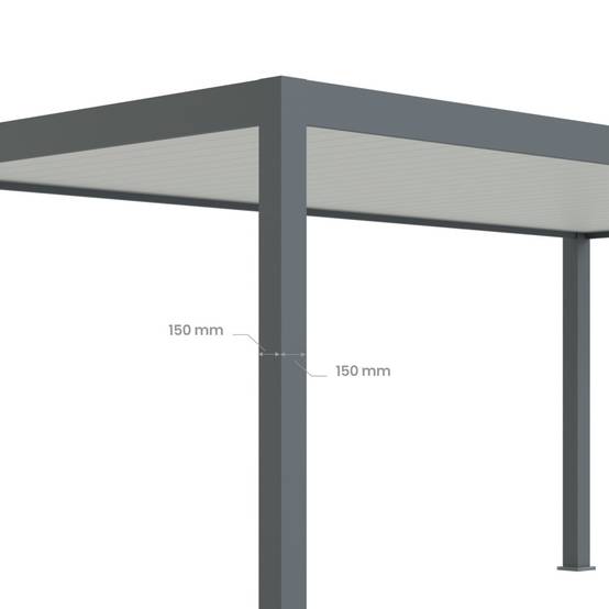 Direct Abris - Carport Aluminium 330 x 563 cm PRESTON - 20 m2 - Hauteur : 255 - 1 Voiture - Abri Voiture Autoportant - Sans Déclaration Travaux - Image 4