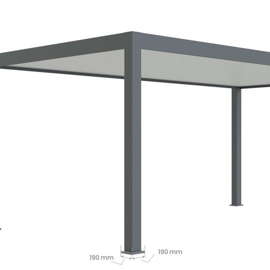Direct Abris - Carport Aluminium 330 x 563 cm PRESTON - 20 m2 - Hauteur : 255 - 1 Voiture - Abri Voiture Autoportant - Sans Déclaration Travaux - Image 5