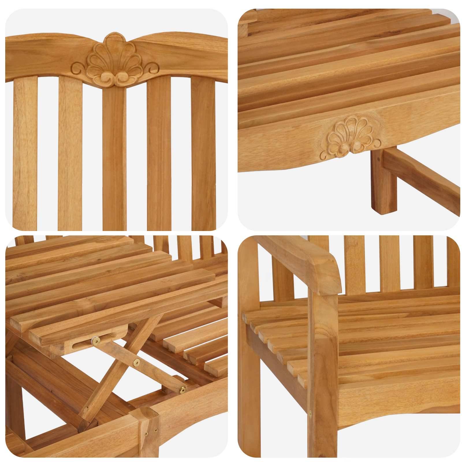 PANGIVO - Banc de jardin bois de teck naturel 155 x 60 x 94 cm - PANGIVO - Image 7