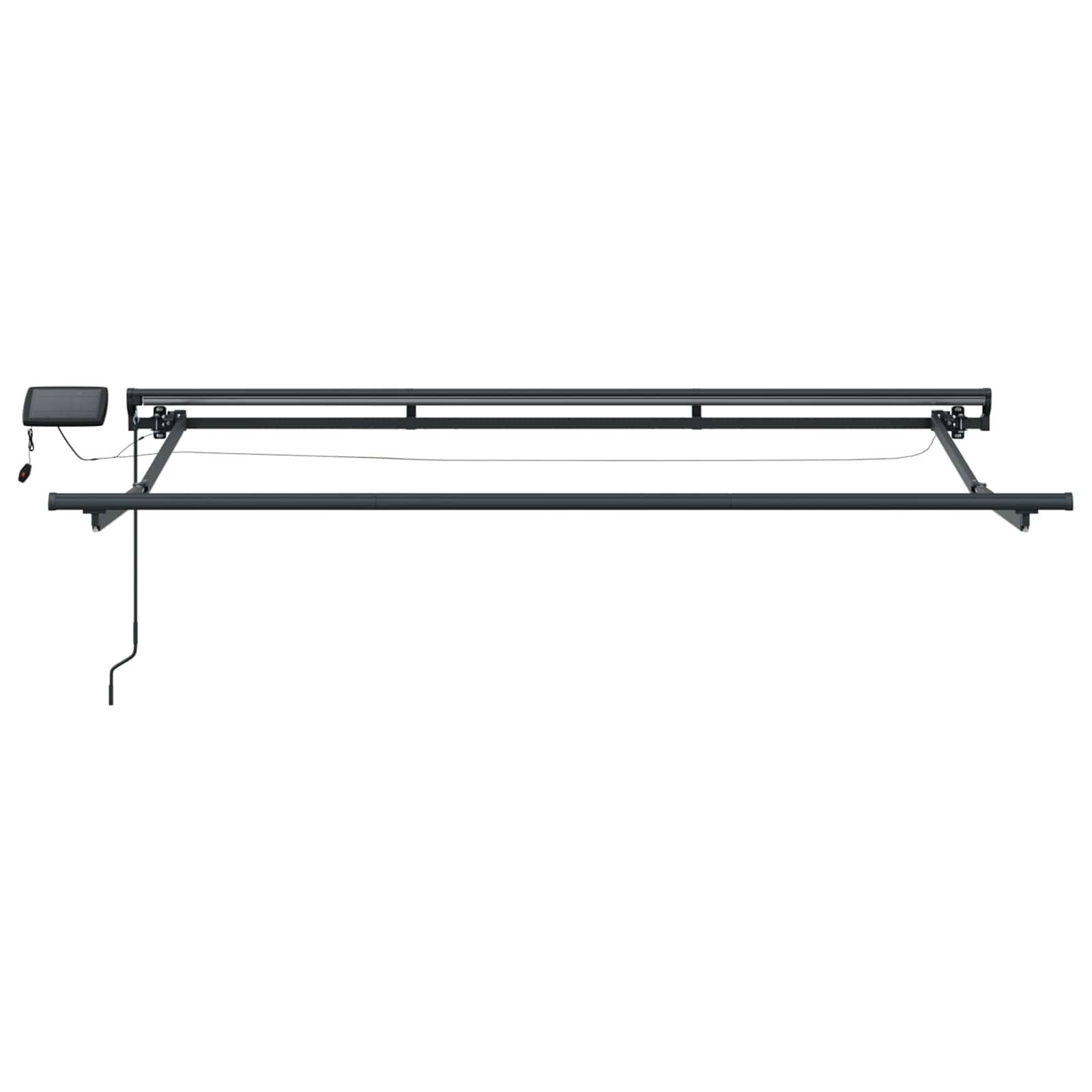 Store manuel avec LEDs Anthracite et blanc 2,5 x 2 m - PANGIVO - Jardiland