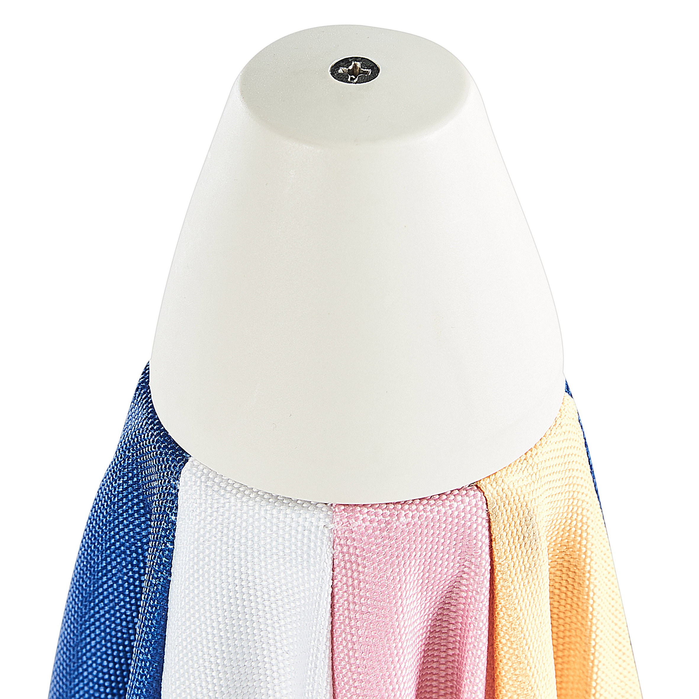 Beliani - Parasol de Jardin en Tissu Multicolore avec Mât en Bois ⌀ 150 cm Design Rétro Protection Extérieur Inclinable Résistant aux UV - Imagen 9