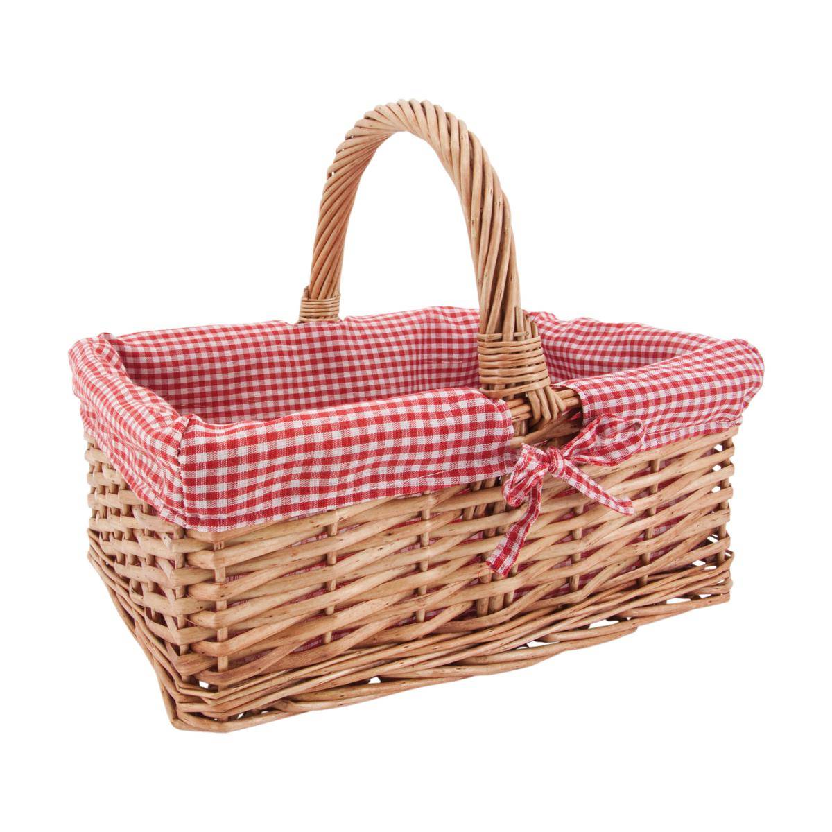 Aubry Gaspard - Panier rectangulaire en osier fendu "Campagne Chic" - Image 1