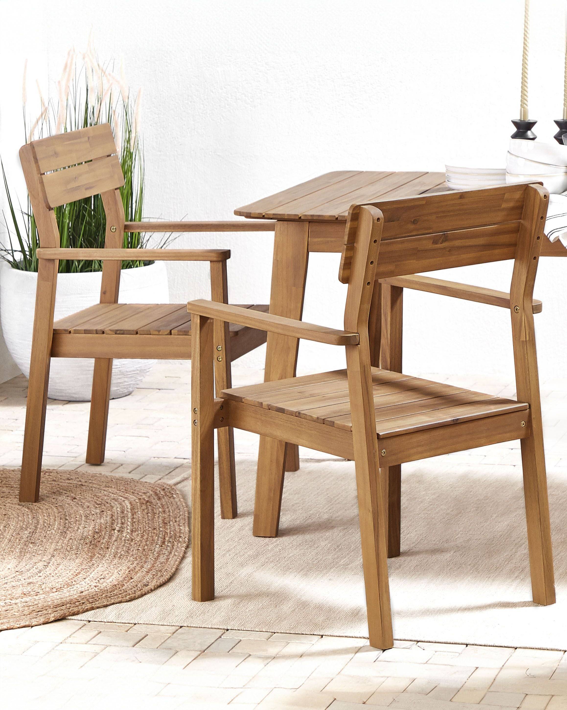 Beliani - Chaise de jardin Acacia Marron FORNELLI - Beliani - Imagen 1