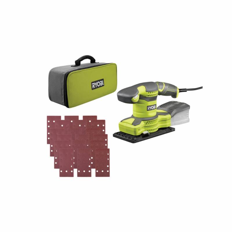 Ryobi - Ponceuse vibrante électrique RYOBI 280W - sac de transport - 30 abrasifs RSS280-SA30 - Image 1