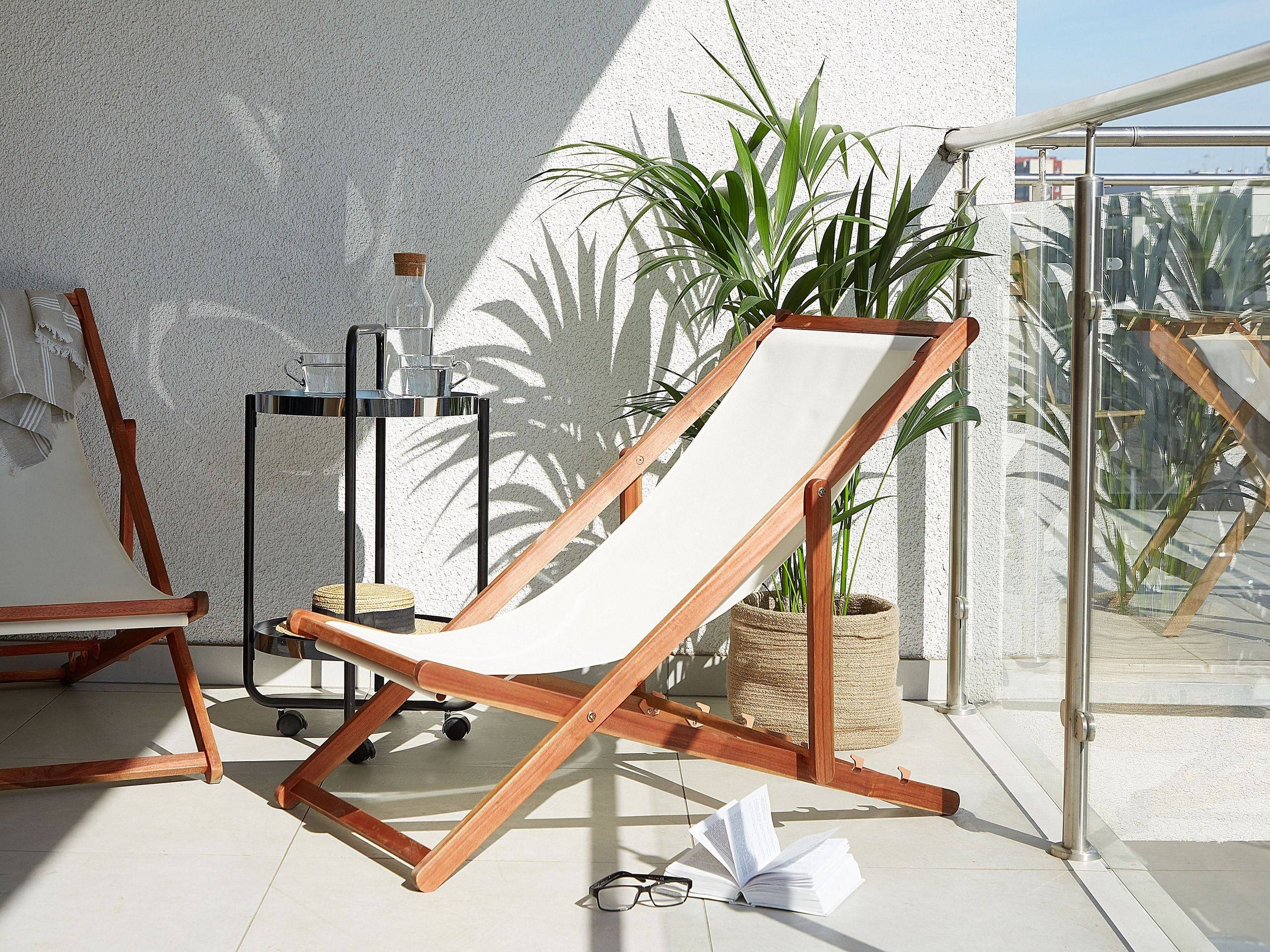 Beliani - Chaise longue Tissu Marron foncé ANZIO - Beliani - Imagen 1