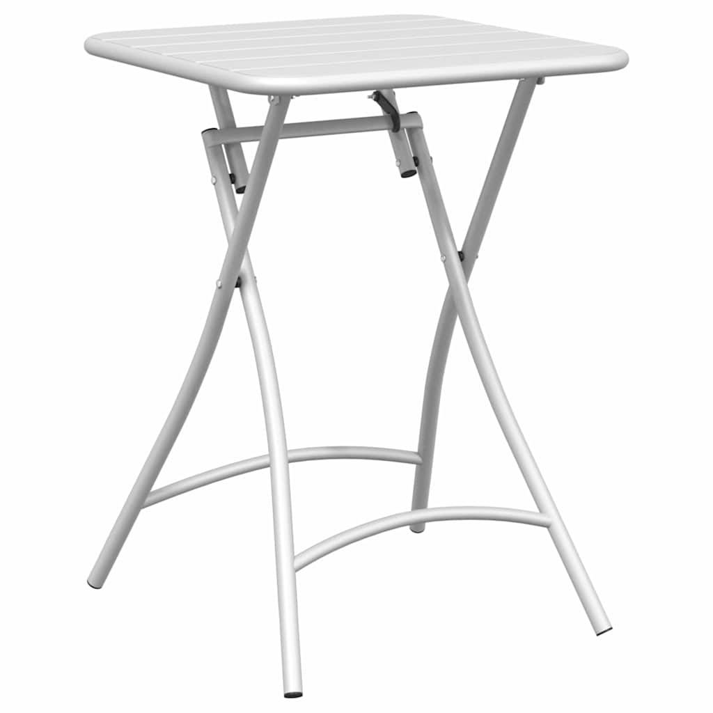 Vidaxl - Ensemble bistrot 3 pcs-Salons de jardin Blanc Acier - Image 6