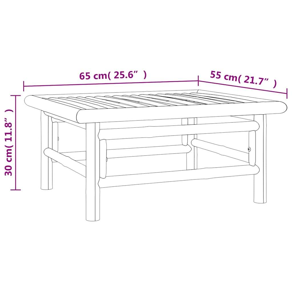 ComfortXL - Petit Salon de Jardin 2 Pièces en Bambou avec Table Basse pour Balcon ou Terrasse Taupe – ComfortXL Outdoor Living - Image 6