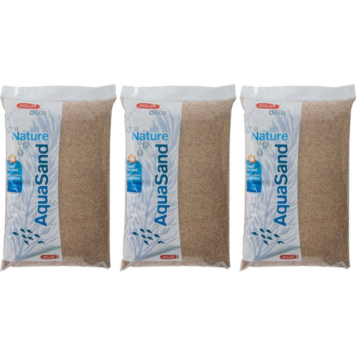 Zolux - Sol décoratif Aquasand naturel rivière 5kg (Lot de 3) - Imagen 1
