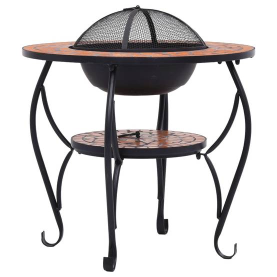 Maison Chic - Table de jardin - Table de foyer mosaïque Terre cuite 68 cm Céramique HL941 - Image 5