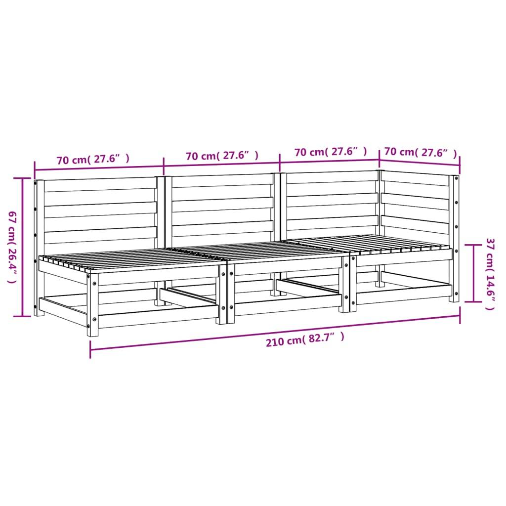 Prolenta Premium - Banc de jardin Blanc 70 X 210 cm - Prolenta Premium - Image 10