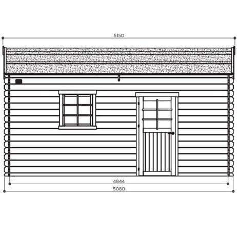 Garage traditionnel  en bois 16,20 m² avec dble porte, Toiture Shingle gris - Imagen 3