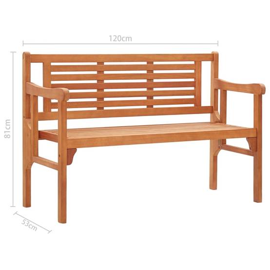 Vidaxl - Banc pliable de jardin 120 cm Bois d'eucalyptus solide vidaXL 47293 - Image 3