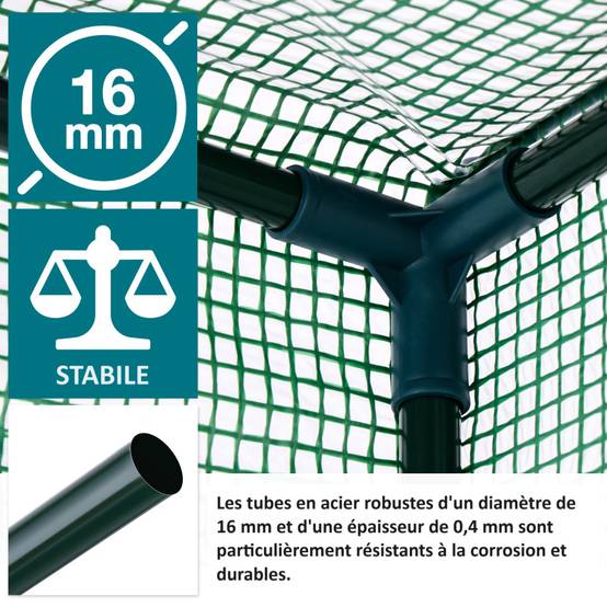 Serre de jardin 150x50x100cm Mini Serre de jardin en Film avec Anneau de Fixation 0,5 m2 pour Jardin et Balcon - Image 3