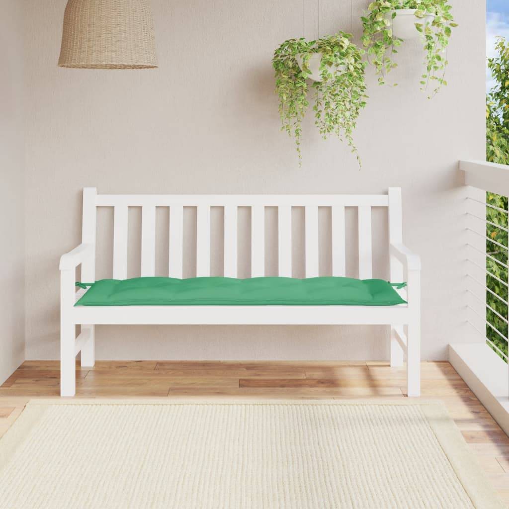 Coussin de banc de jardin vert 150x50x7 cm tissu oxford P124 - Image 2
