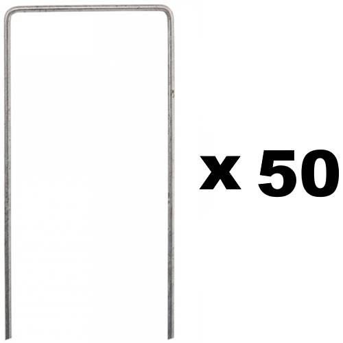 Gt Garden - Lot de 50 piquets de fixation pour jardin en acier galvanisé - 70 x 200 mm - GT GARDEN - Imagen 1