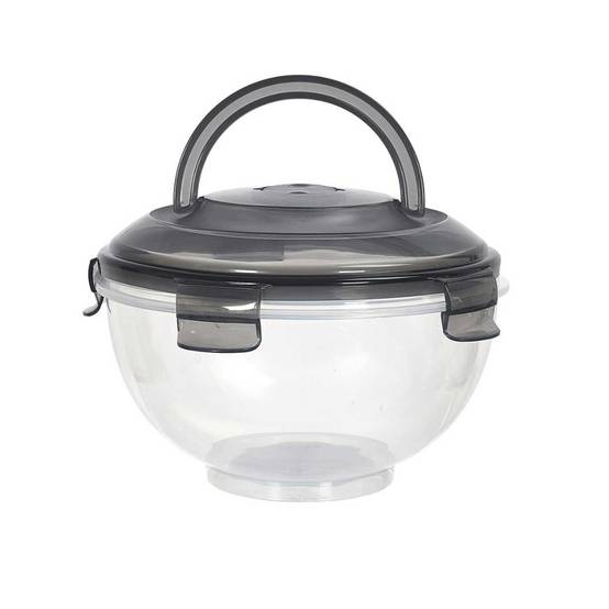 Set de 3 boîtes hermétiques à emporter en plastique avec couvercles hermétiques gris - - Image 4
