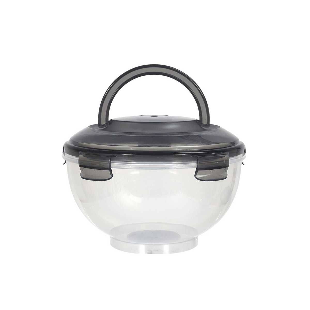 Set de 3 boîtes hermétiques à emporter en plastique avec couvercles hermétiques gris - - Image 5