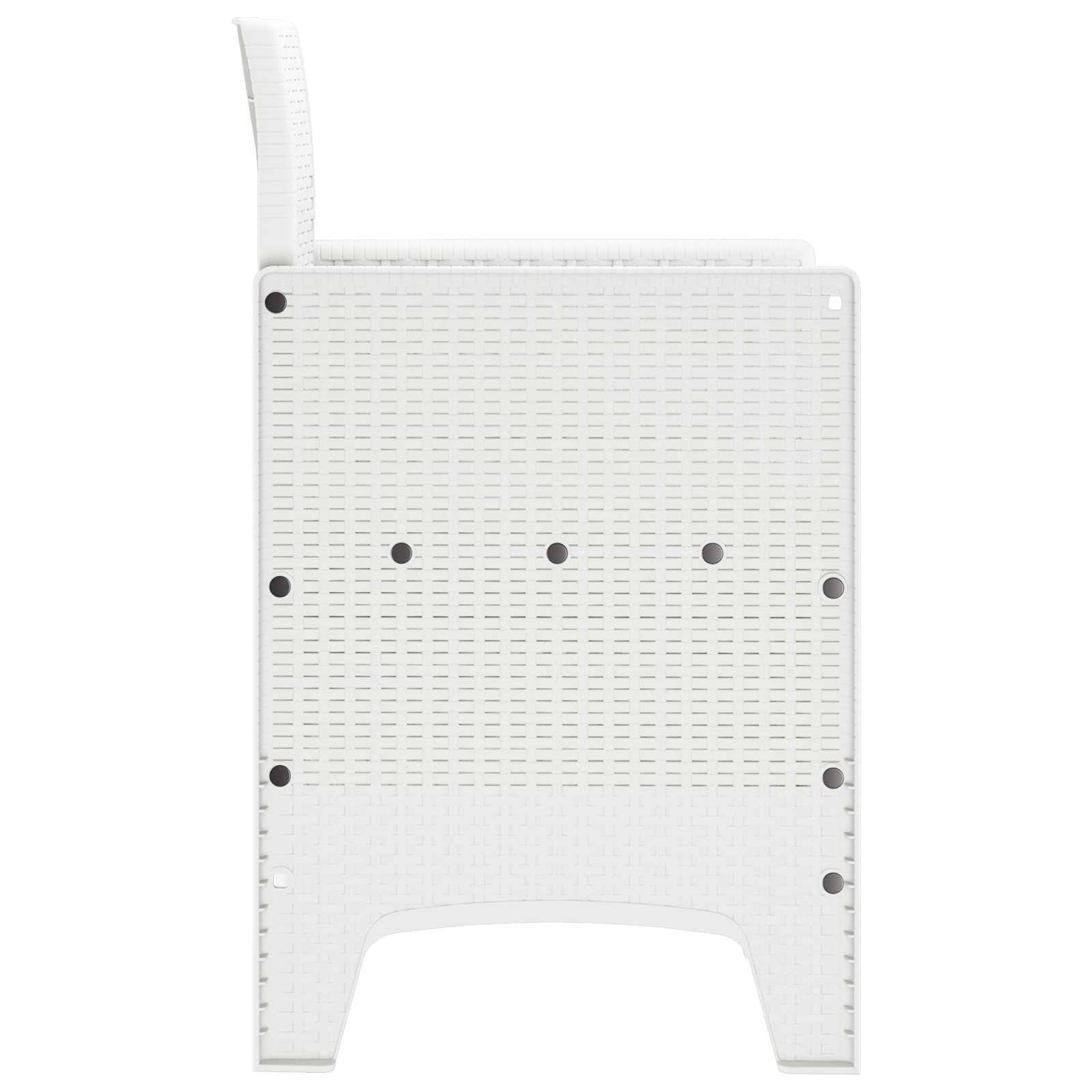 Chaise de jardin polypropylène blanc 53 x 49 x 85 cm, Poids :24.6kg - PANGIVO - Image 6