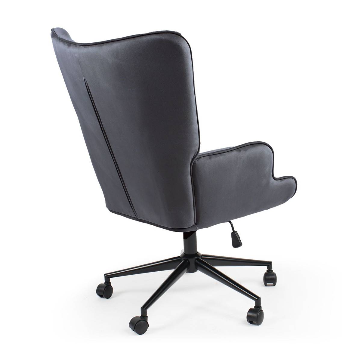 Paris Prix - Fauteuil de Bureau Velours "Verner" 96cm Gris - Image 4