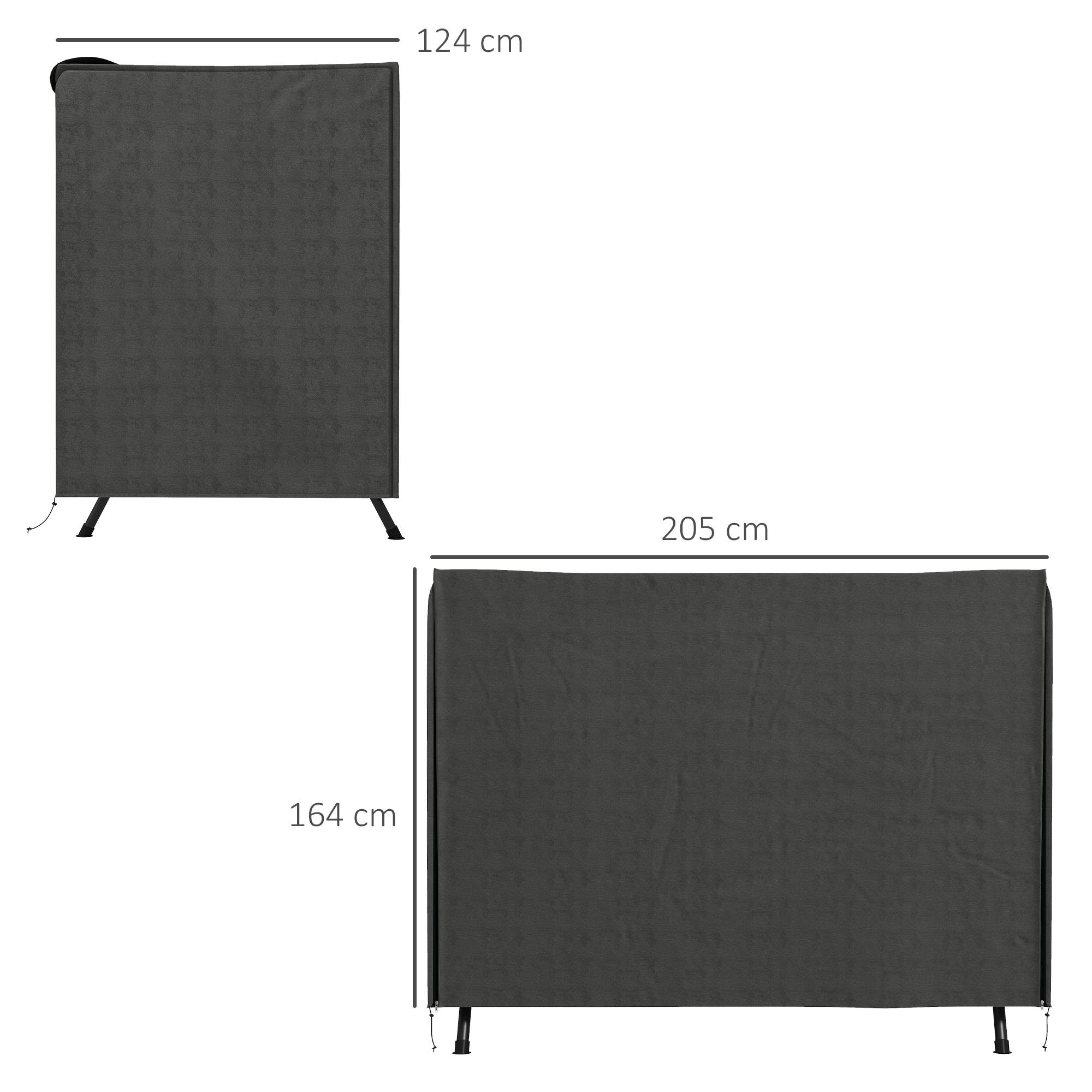 Housse protection balancelle jardin imperméable anti-UV gris foncé 205x124x164 cm - Image 5