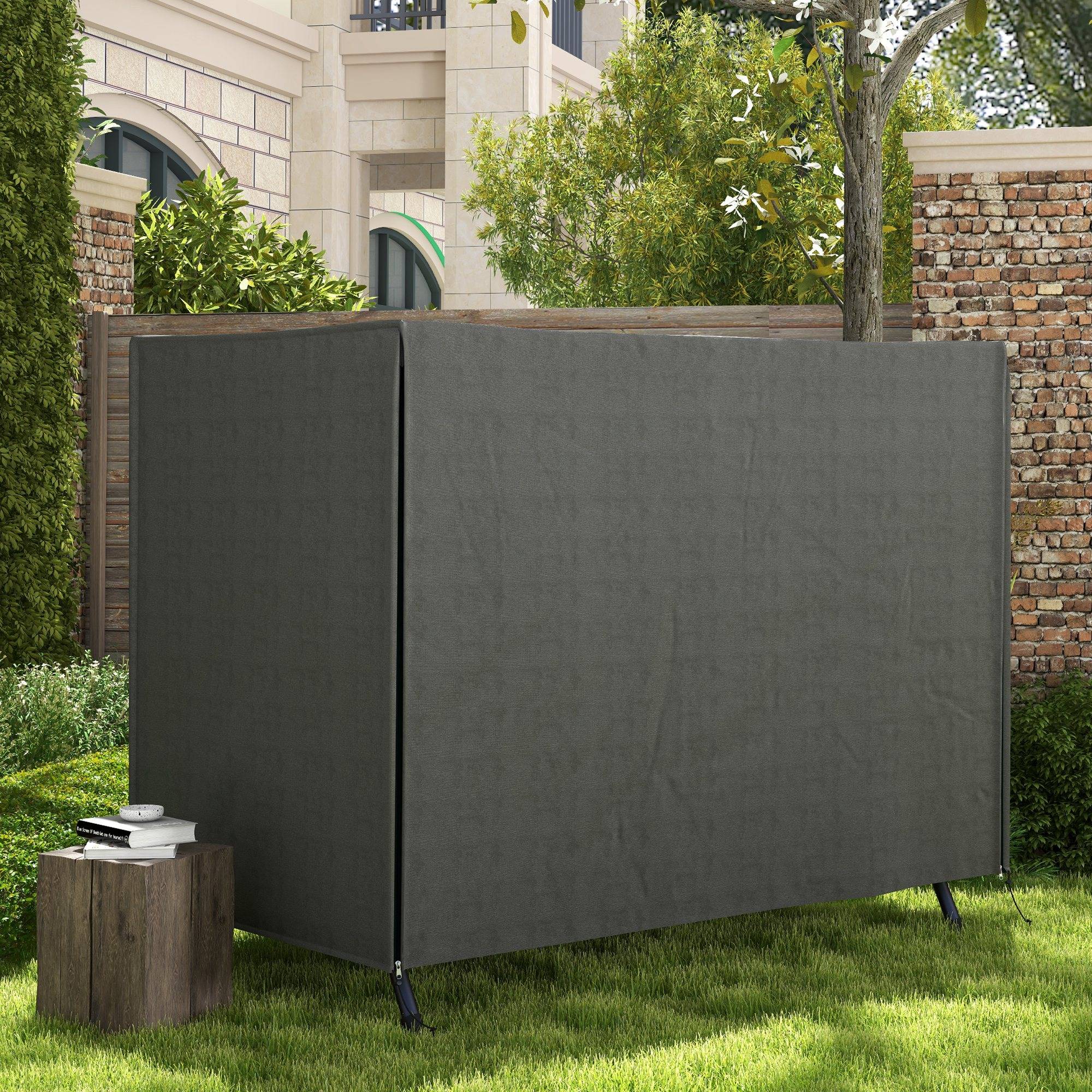 Housse protection balancelle jardin imperméable anti-UV gris foncé 205x124x164 cm - Image 4